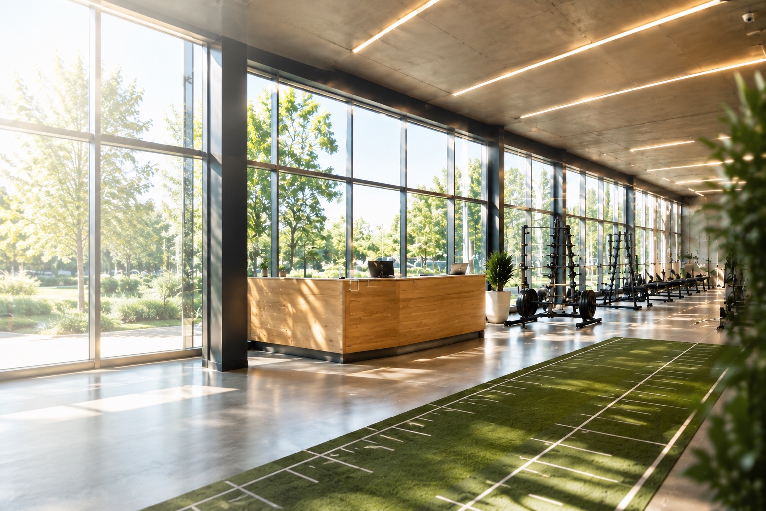 Bright sport and leisure space